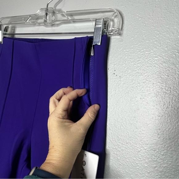 Athleta Glacier Snow Skinny Pants Women 2 Purple Zip Pockets Outdoor Slim Taper - Picture 5 of 7